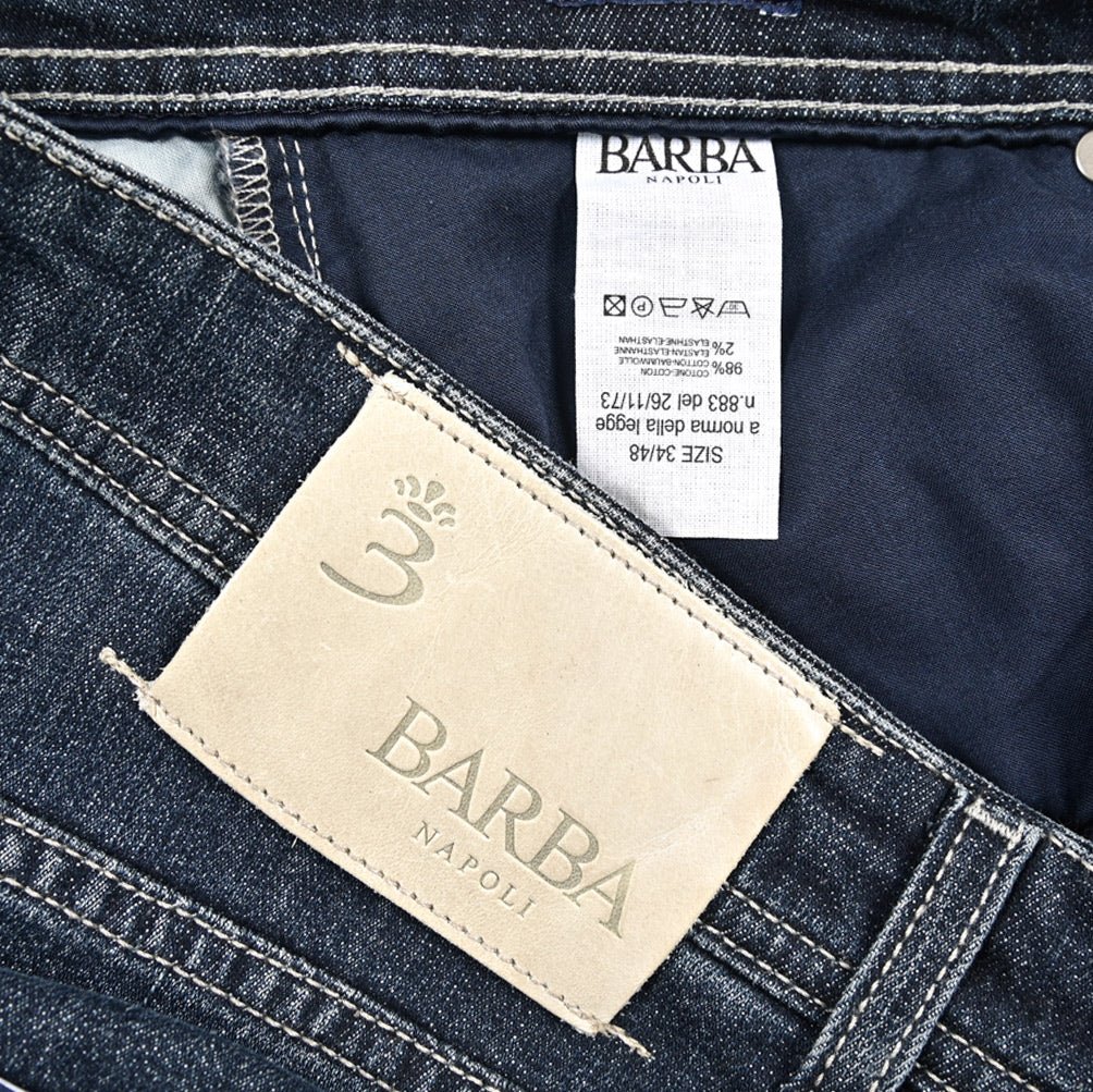 BARBA “FIVE” ストレッチデニム スリムジーンズ ネイビー 34 | GUARDAROBA MILANO OFFICIAL STORE