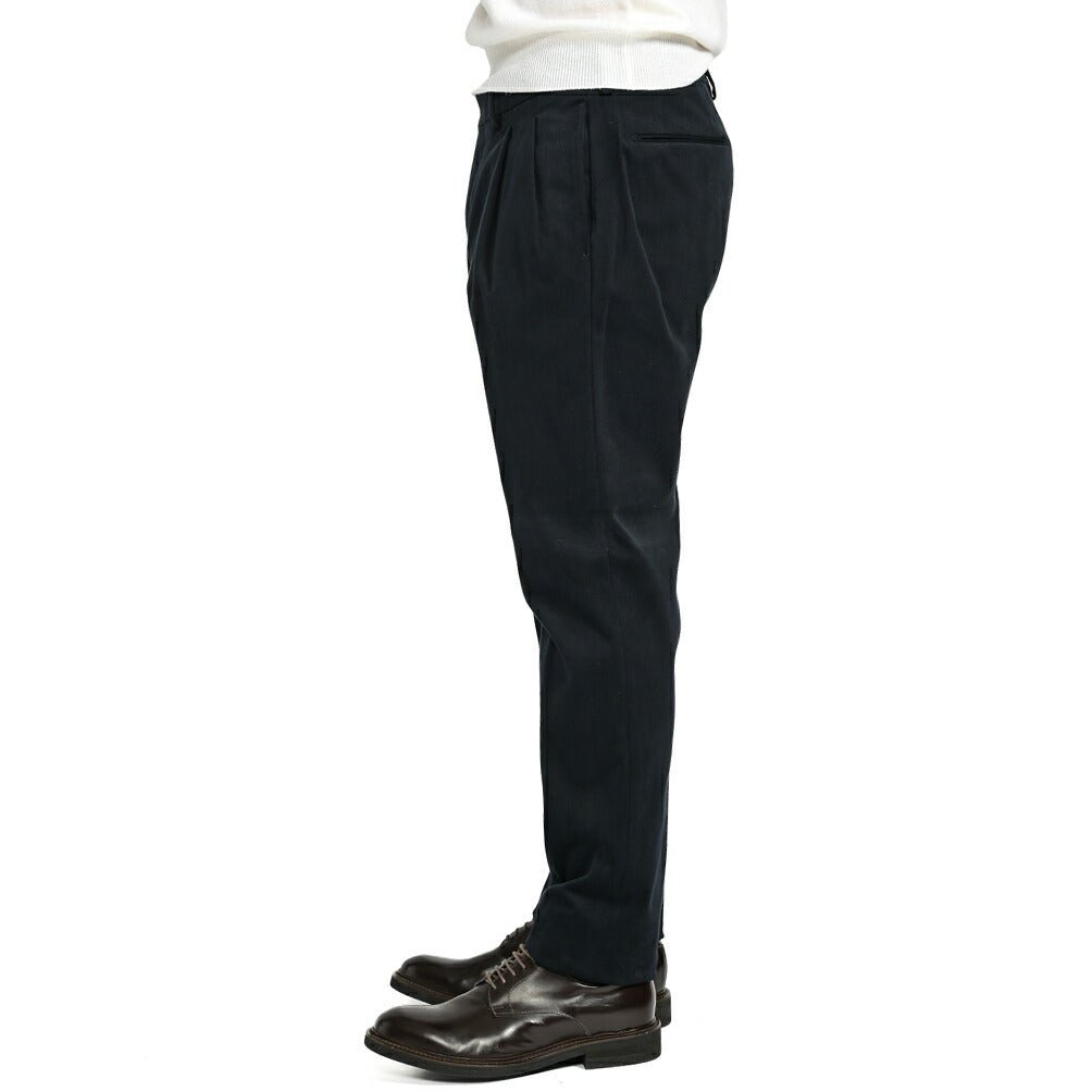 SALE|BERWICH BARBER ストレッチウールコットン ツータックスラックス|413541 - 46|GUARDAROBA MILANO OFFICIAL STORE