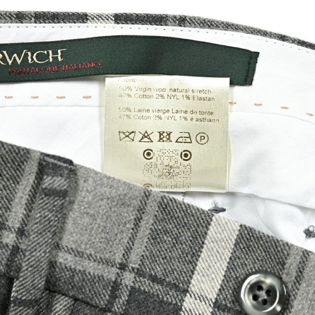 SALE|BERWICH BARBER ストレッチウールコットン ツータックスラックス|413541 - 46|GUARDAROBA MILANO OFFICIAL STORE