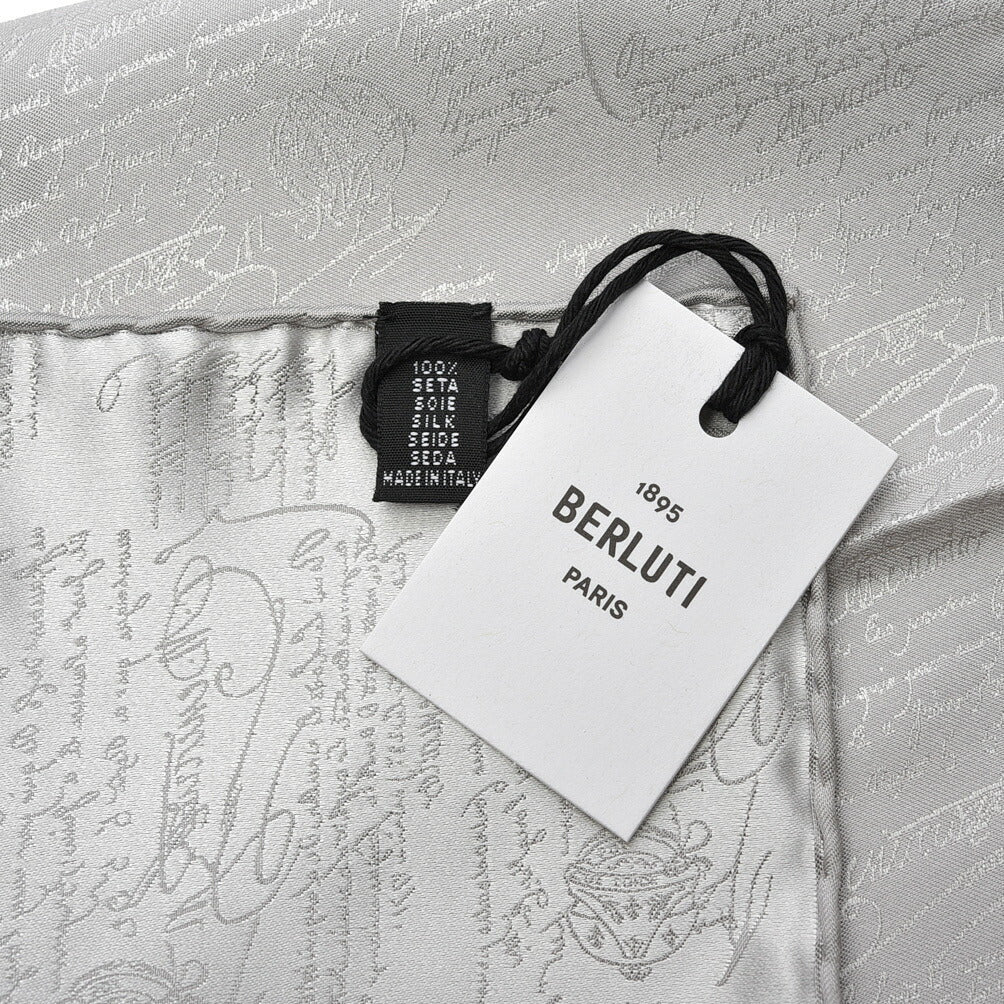 BERLUTI シルク100% スクリット柄ポケットチーフ|421371|GUARDAROBA MILANO OFFICIAL STORE