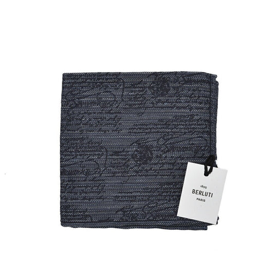 BERLUTI マルベリーシルク100% スクリット柄ポケットチーフ|421383|GUARDAROBA MILANO OFFICIAL STORE