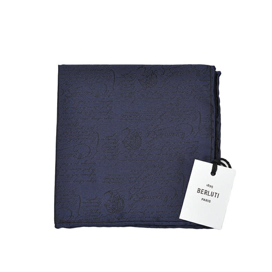 BERLUTI マルベリーシルク100% スクリット柄ポケットチーフ|421384|GUARDAROBA MILANO OFFICIAL STORE