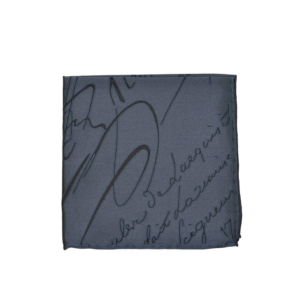BERLUTI マルベリーシルク100% スクリット柄ポケットチーフ|421386|GUARDAROBA MILANO OFFICIAL STORE