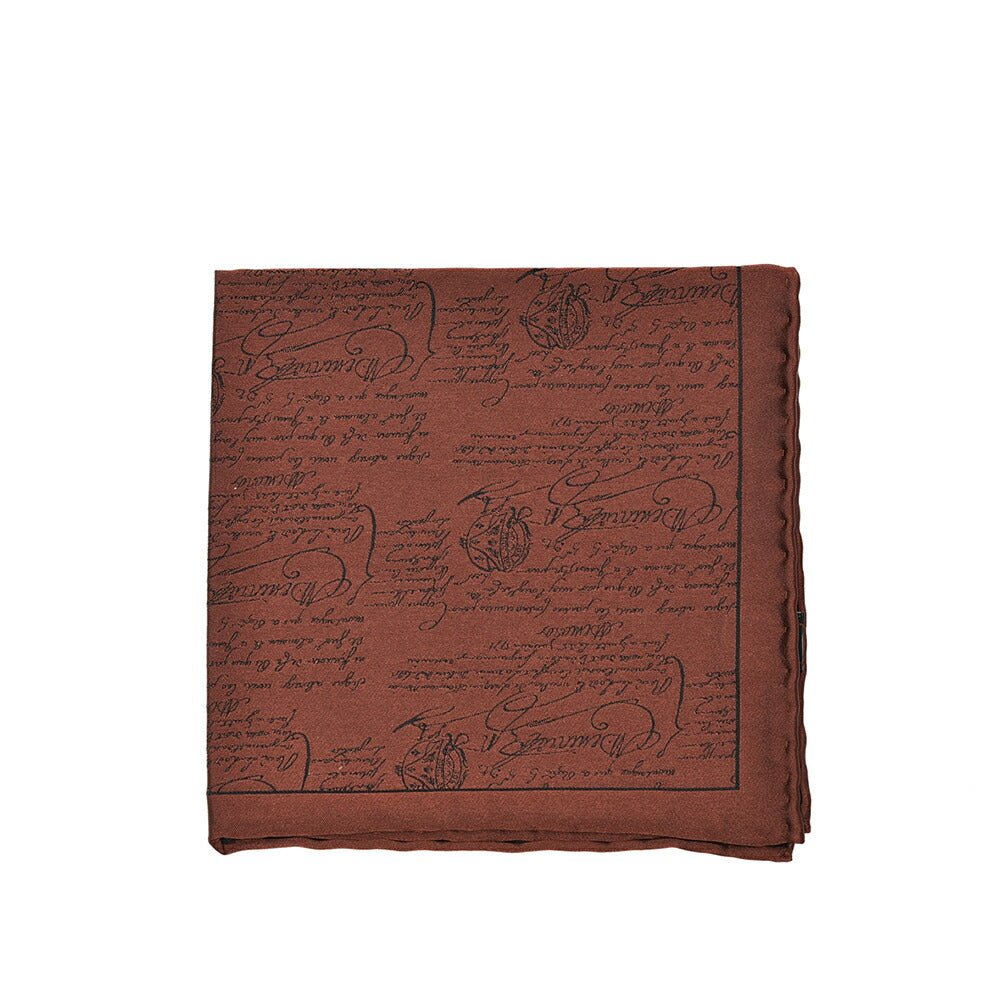 BERLUTI シルク100% スクリット柄ポケットチーフ|421388|GUARDAROBA MILANO OFFICIAL STORE