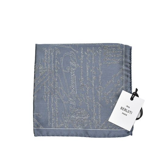 BERLUTI マルベリーシルク100% スクリット柄ポケットチーフ|421393|GUARDAROBA MILANO OFFICIAL STORE