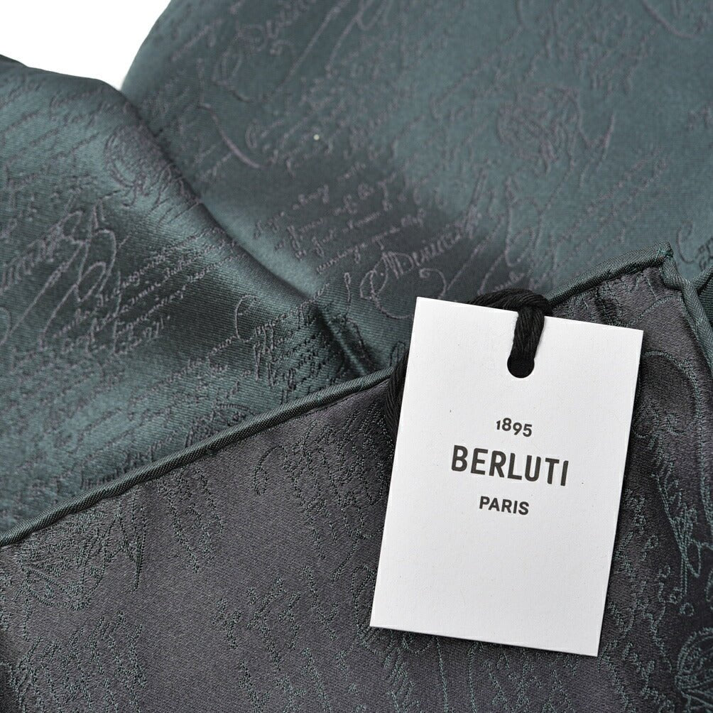 BERLUTI シルク100% スクリット柄ポケットチーフ|421399|GUARDAROBA MILANO OFFICIAL STORE