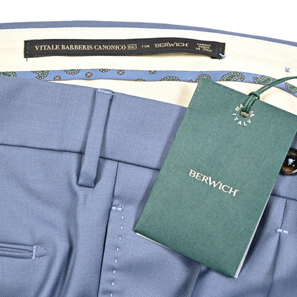 BERWICH "BARBER" ウール100% ツータックスラックス|425472 - 50|GUARDAROBA MILANO OFFICIAL STORE