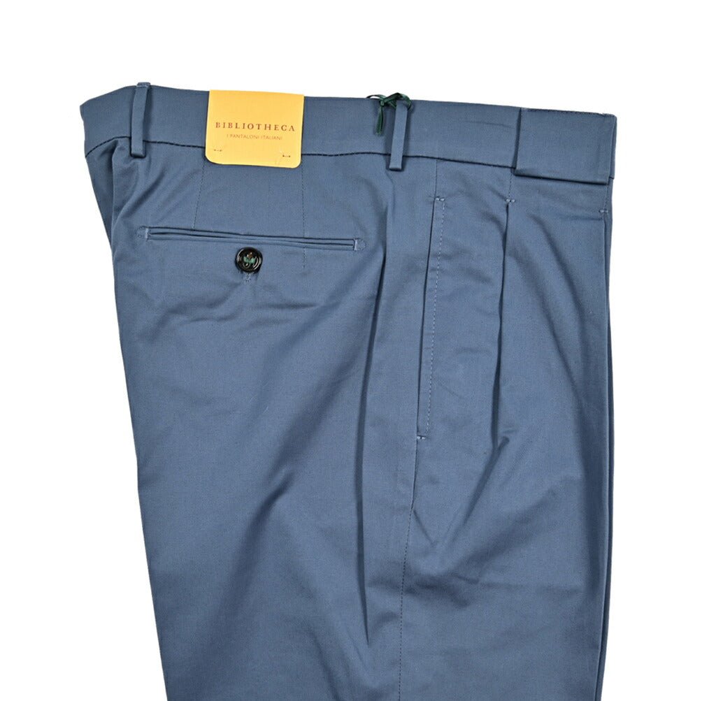 BERWICH "BARBER" ストレッチコットン ツータックスラックス|425192 - 48|GUARDAROBA MILANO OFFICIAL STORE