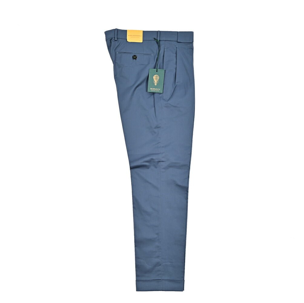 BERWICH "BARBER" ストレッチコットン ツータックスラックス|425192 - 48|GUARDAROBA MILANO OFFICIAL STORE