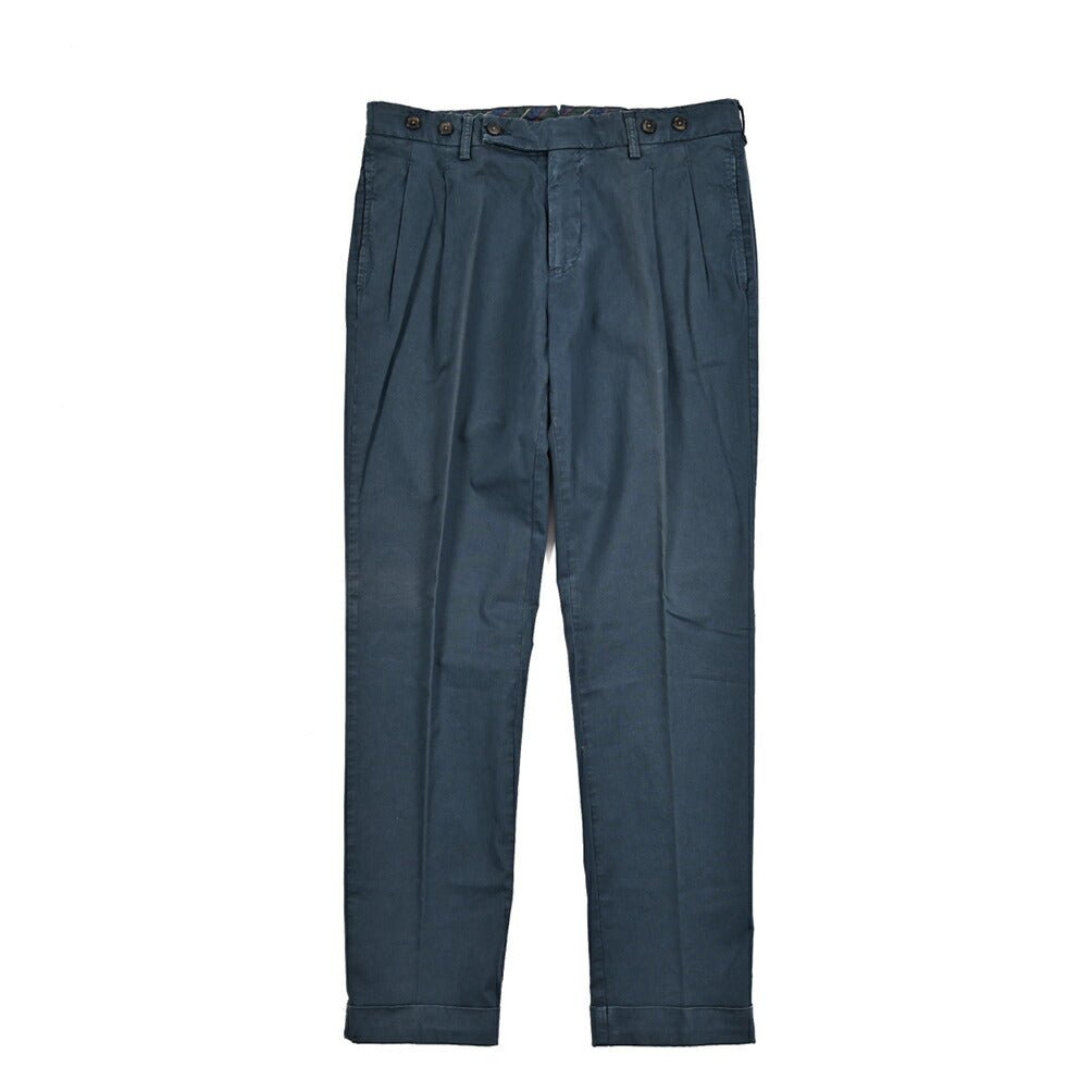 BERWICH "BARBER" ストレッチコットン ツータックスラックス|425198 - 44|GUARDAROBA MILANO OFFICIAL STORE