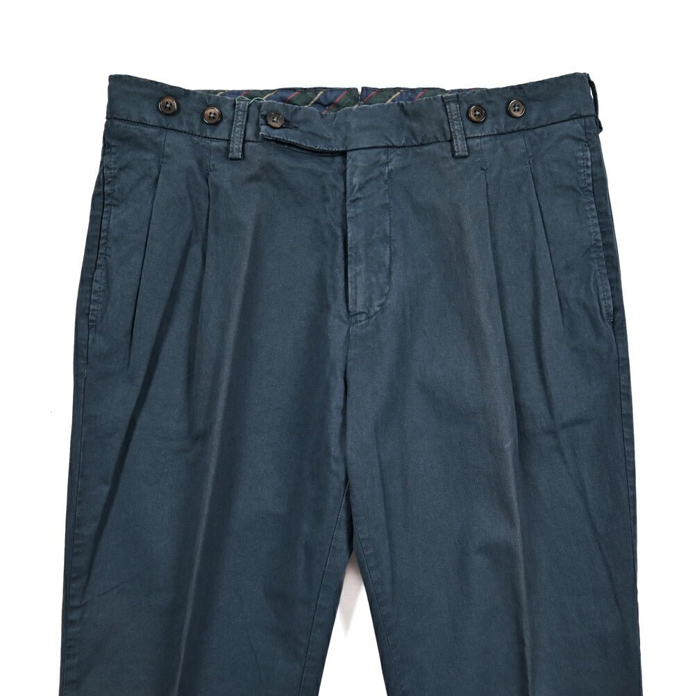 BERWICH "BARBER" ストレッチコットン ツータックスラックス|425198 - 44|GUARDAROBA MILANO OFFICIAL STORE