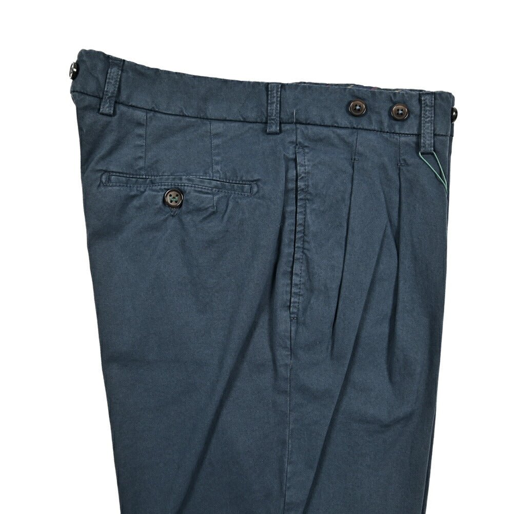 BERWICH "BARBER" ストレッチコットン ツータックスラックス|425198 - 44|GUARDAROBA MILANO OFFICIAL STORE