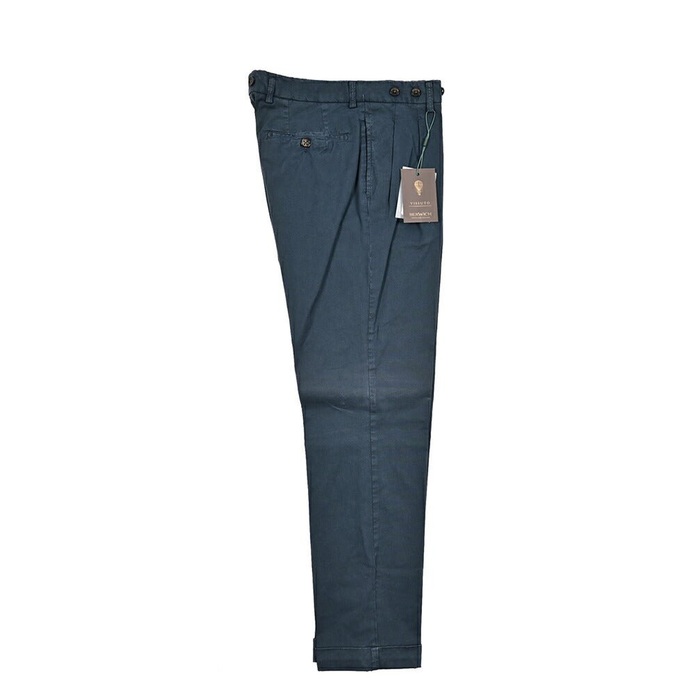 BERWICH "BARBER" ストレッチコットン ツータックスラックス|425198 - 44|GUARDAROBA MILANO OFFICIAL STORE