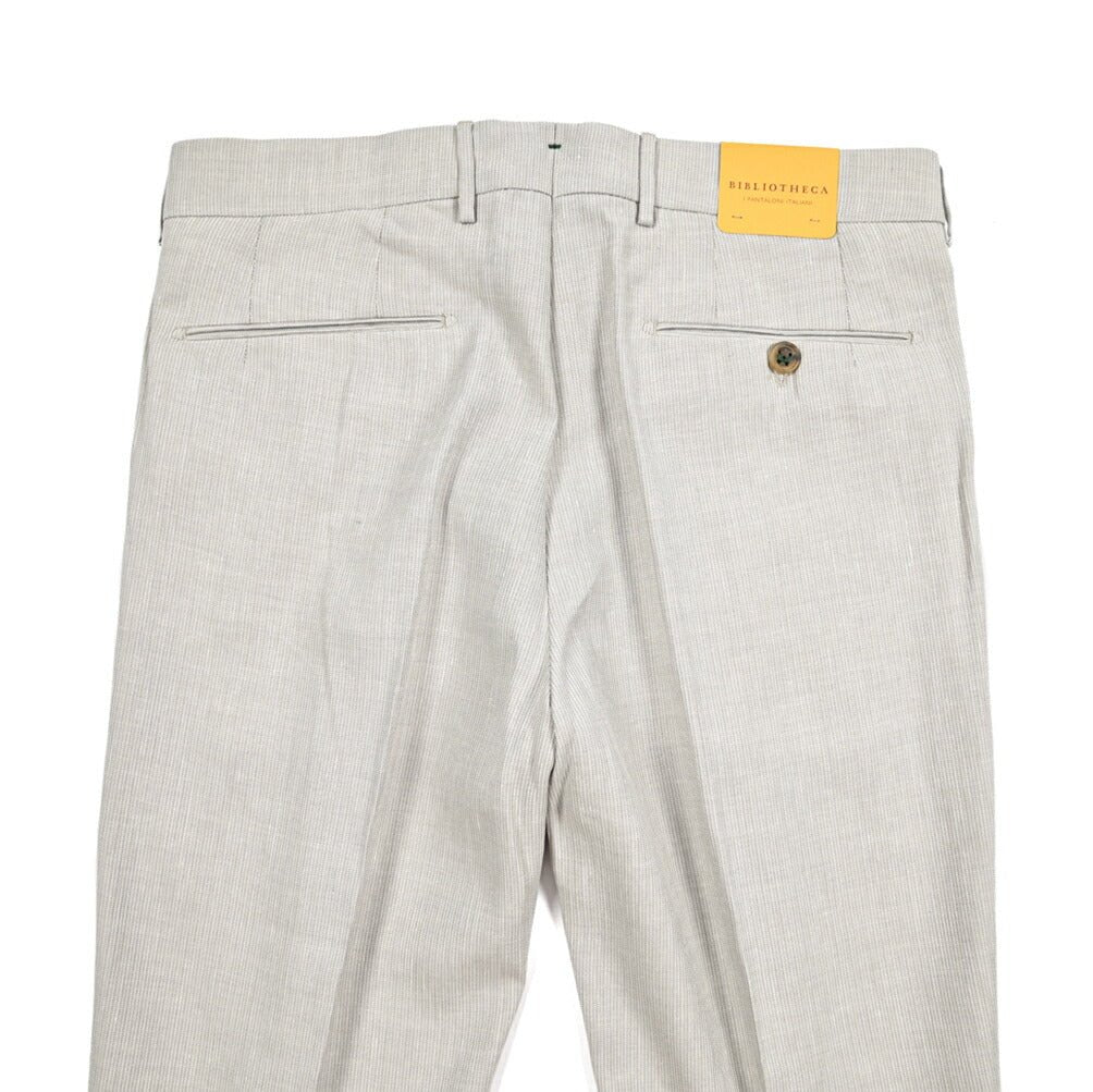 BERWICH "BARBER" リネン混 ツータックスラックス|425221 - 46|GUARDAROBA MILANO OFFICIAL STORE