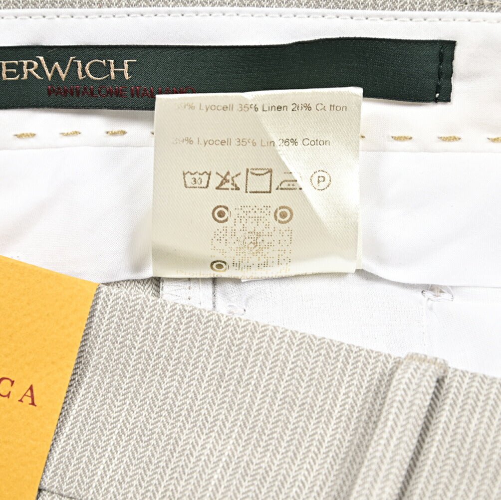BERWICH "BARBER" リネン混 ツータックスラックス|425221 - 46|GUARDAROBA MILANO OFFICIAL STORE