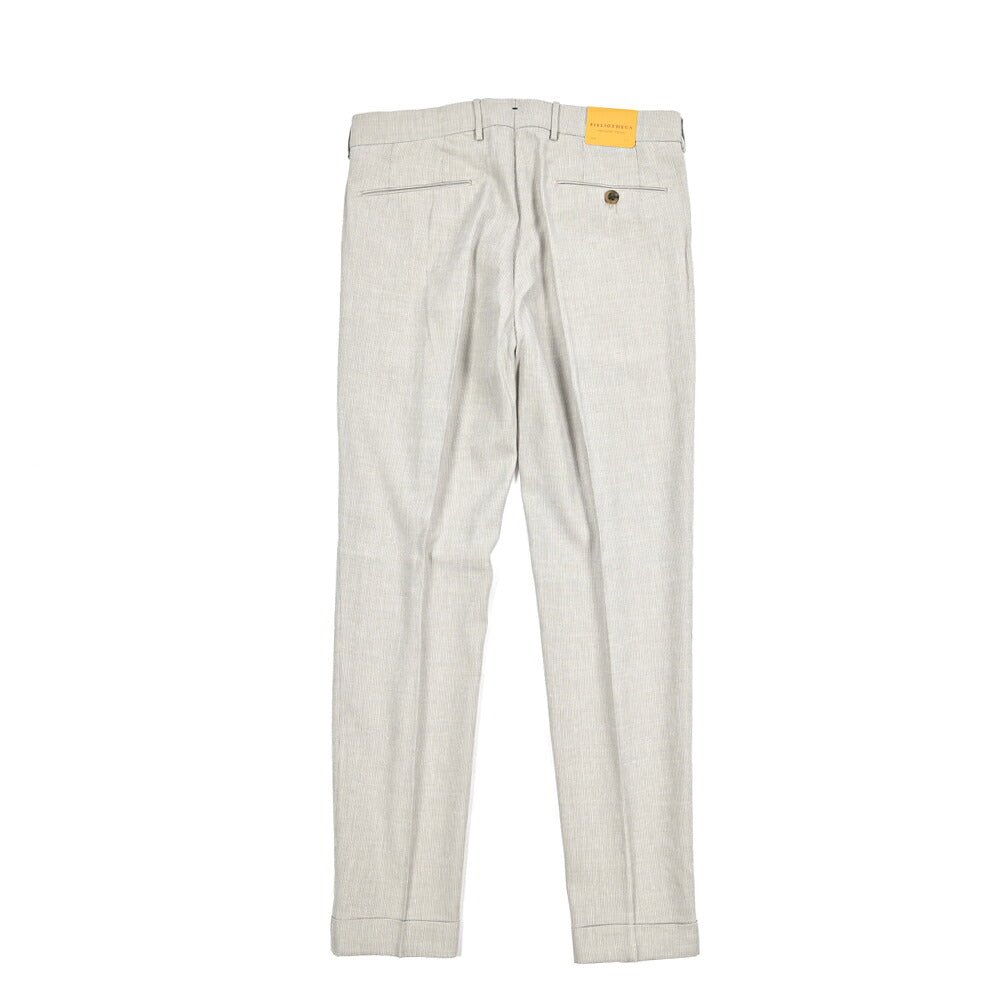 BERWICH "BARBER" リネン混 ツータックスラックス|425221 - 46|GUARDAROBA MILANO OFFICIAL STORE