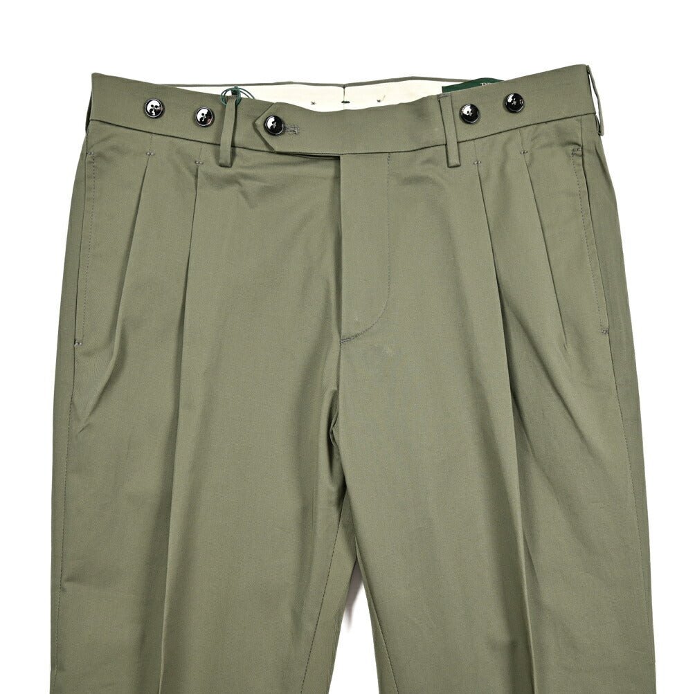 BERWICH "BARBER" ストレッチコットン ツータックスラックス|425479 - 46|GUARDAROBA MILANO OFFICIAL STORE