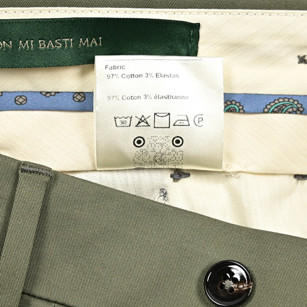 BERWICH "BARBER" ストレッチコットン ツータックスラックス|425479 - 46|GUARDAROBA MILANO OFFICIAL STORE