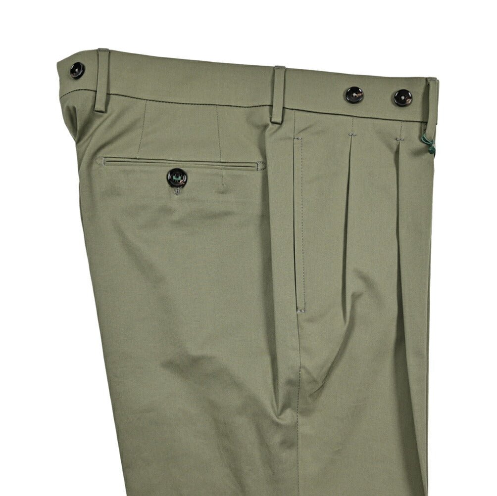 BERWICH "BARBER" ストレッチコットン ツータックスラックス|425479 - 46|GUARDAROBA MILANO OFFICIAL STORE