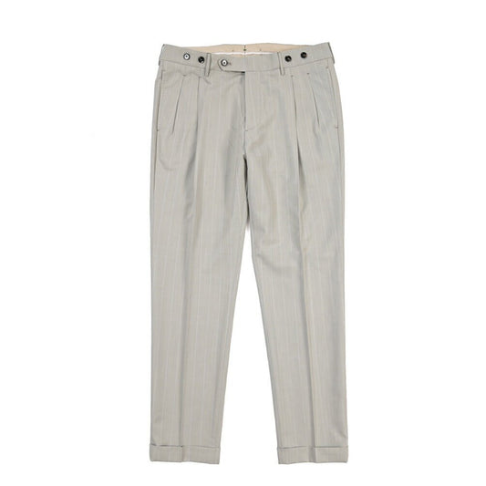 BERWICH “BARBER” ツータックウールスラックス グレージュ(desert) 46 | GUARDAROBA MILANO OFFICIAL STORE