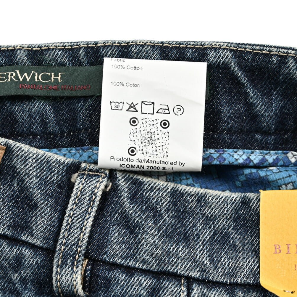 BERWICH BAROLO WIDE コットン100%デニム ワイドジーンズ|425158 - 32|GUARDAROBA MILANO OFFICIAL STORE