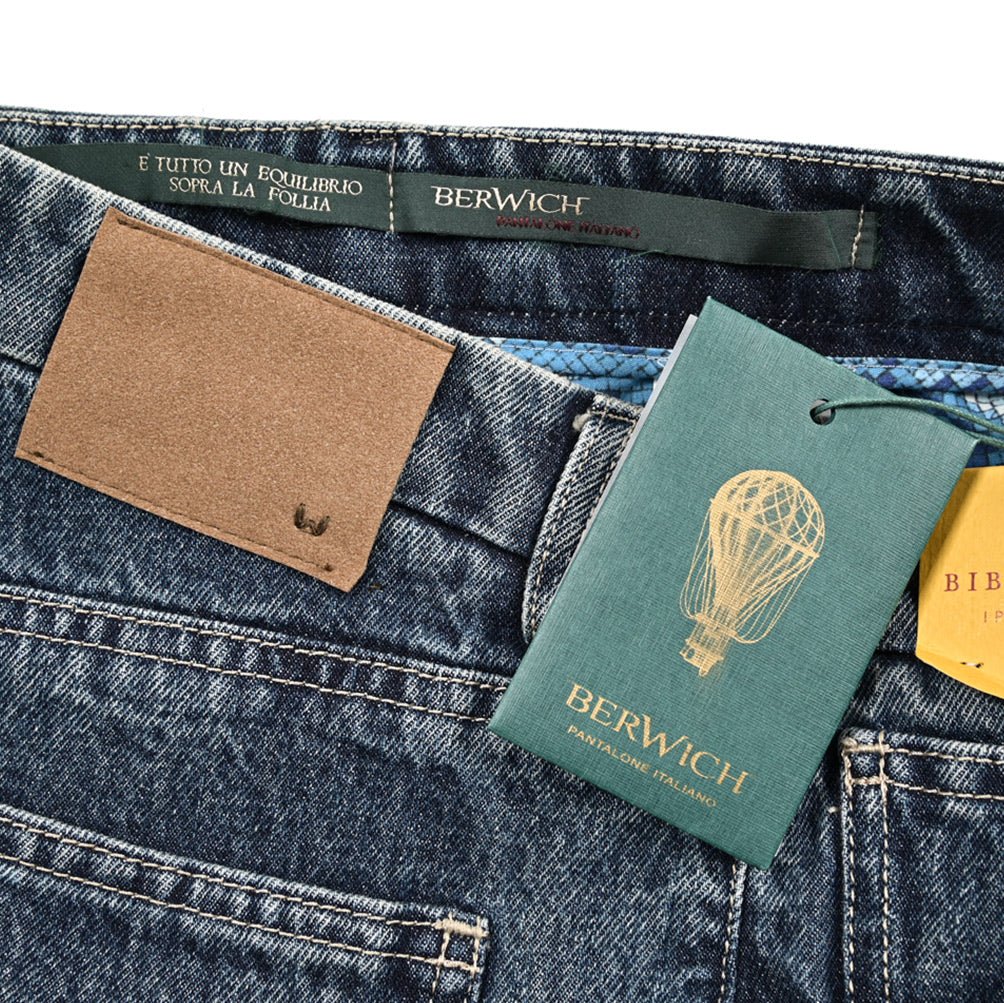 BERWICH BAROLO WIDE コットン100%デニム ワイドジーンズ|425158 - 32|GUARDAROBA MILANO OFFICIAL STORE