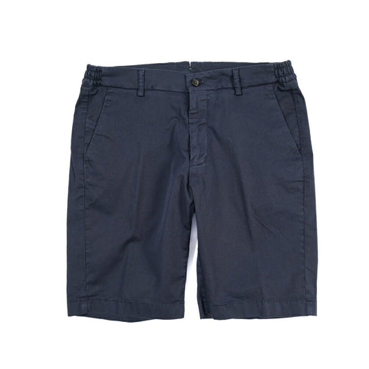 BERWICH “BERMUDA ELAX-GD” ストレッチコットン ノータックショーツ / 製品染め ネイビー(indigo339) 48 | GUARDAROBA MILANO OFFICIAL STORE