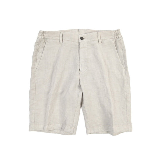 BERWICH “BERMUDA ELAX-GD” リヨセル混リネン ノータックショーツ ライトグレー(pomice008) 46 | GUARDAROBA MILANO OFFICIAL STORE