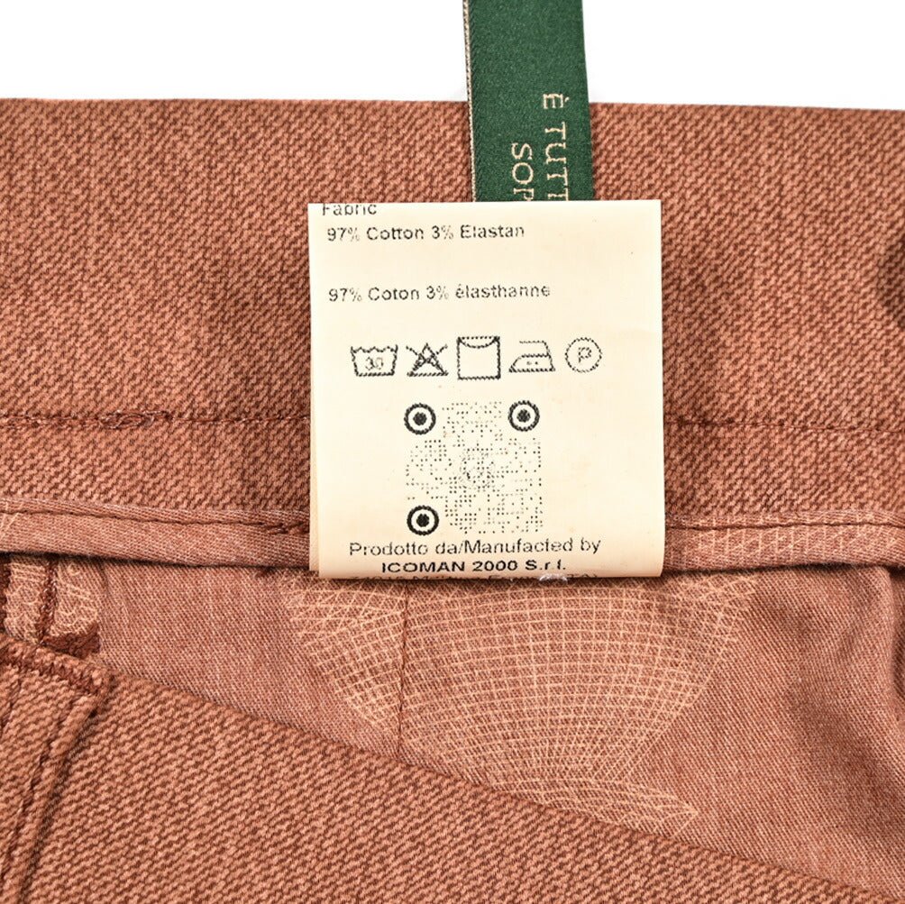 BERWICH "CHIAIA" ストレッチコットン ワンタックパンツ|425394 - 46|GUARDAROBA MILANO OFFICIAL STORE