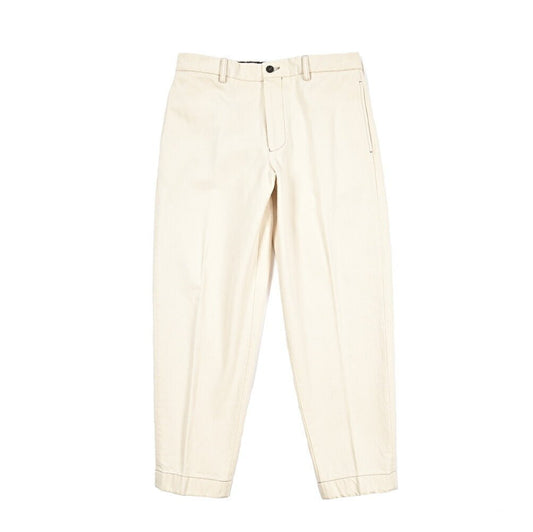 BERWICH “CHIAIA FF - GD” コットン100%デニム ノータックパンツ / デニスラ オフホワイト(ecru denim) 48 | GUARDAROBA MILANO OFFICIAL STORE
