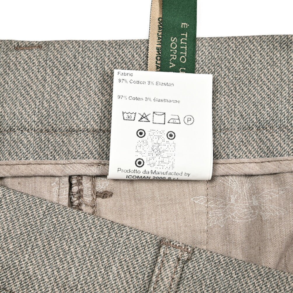 BERWICH "CHIAIA GD" ストレッチコットン ワンタックパンツ|425400 - 46|GUARDAROBA MILANO OFFICIAL STORE