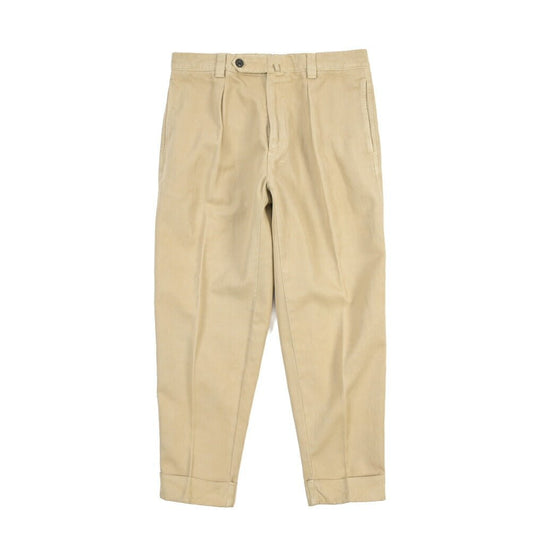 BERWICH “CHIAIA - GD” リネン混コットン ワンタックパンツ ベージュ(old722) 46 | GUARDAROBA MILANO OFFICIAL STORE
