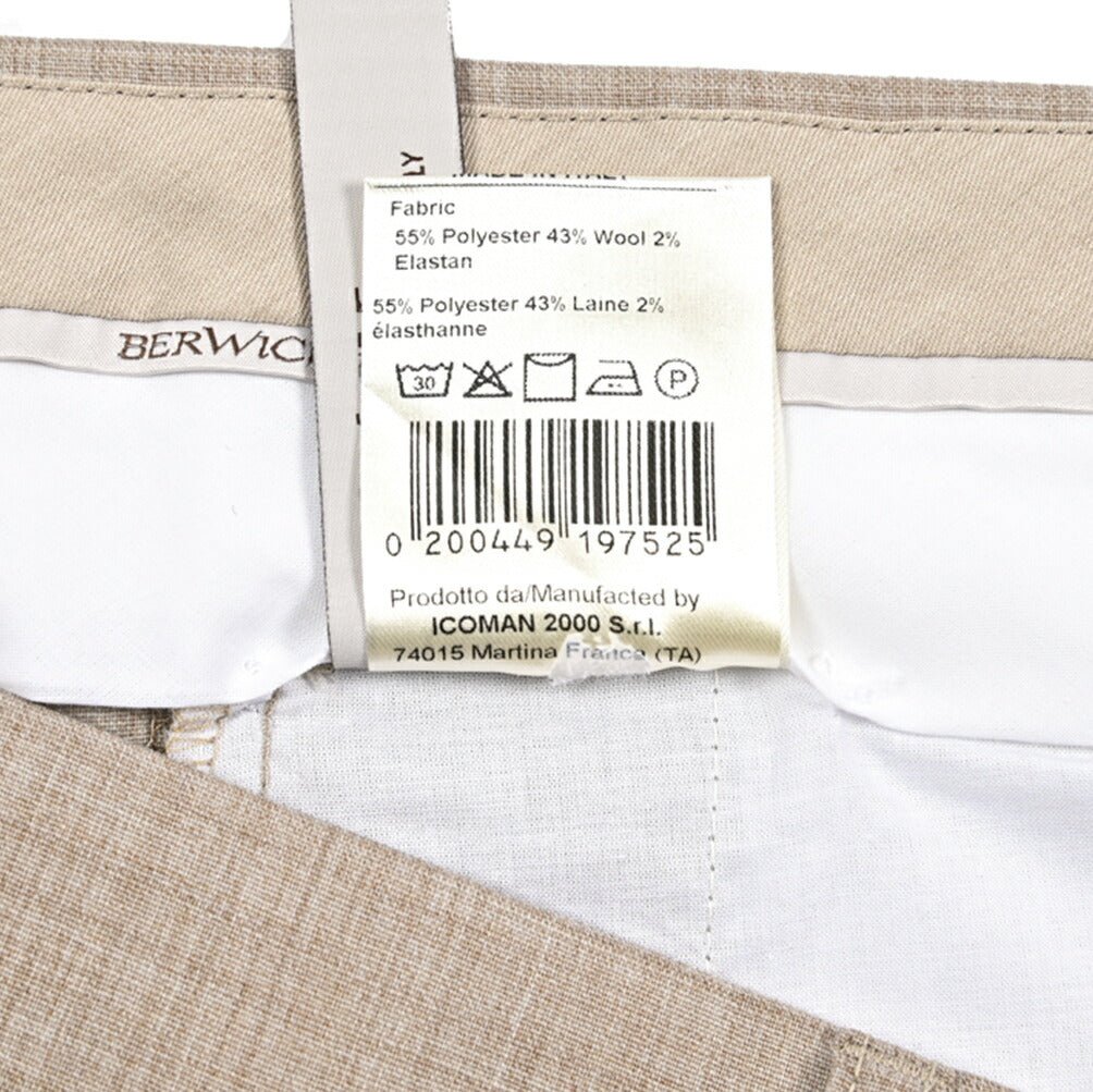BERWICH “CHIAIA LONG” 高機能ストレッチウール ワンタックスラックス グレージュ(desert) 52 | GUARDAROBA MILANO OFFICIAL STORE