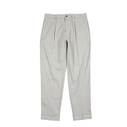 BERWICH “CHIAIA LONG - GD” リヨセル混コットン ワンタックストレッチパンツ グレー(conza701) 48 | GUARDAROBA MILANO OFFICIAL STORE