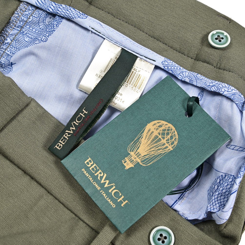 BERWICH "GLOBE" ビスコース混 ノータックジャージーパンツ|425204|GUARDAROBA MILANO OFFICIAL STORE