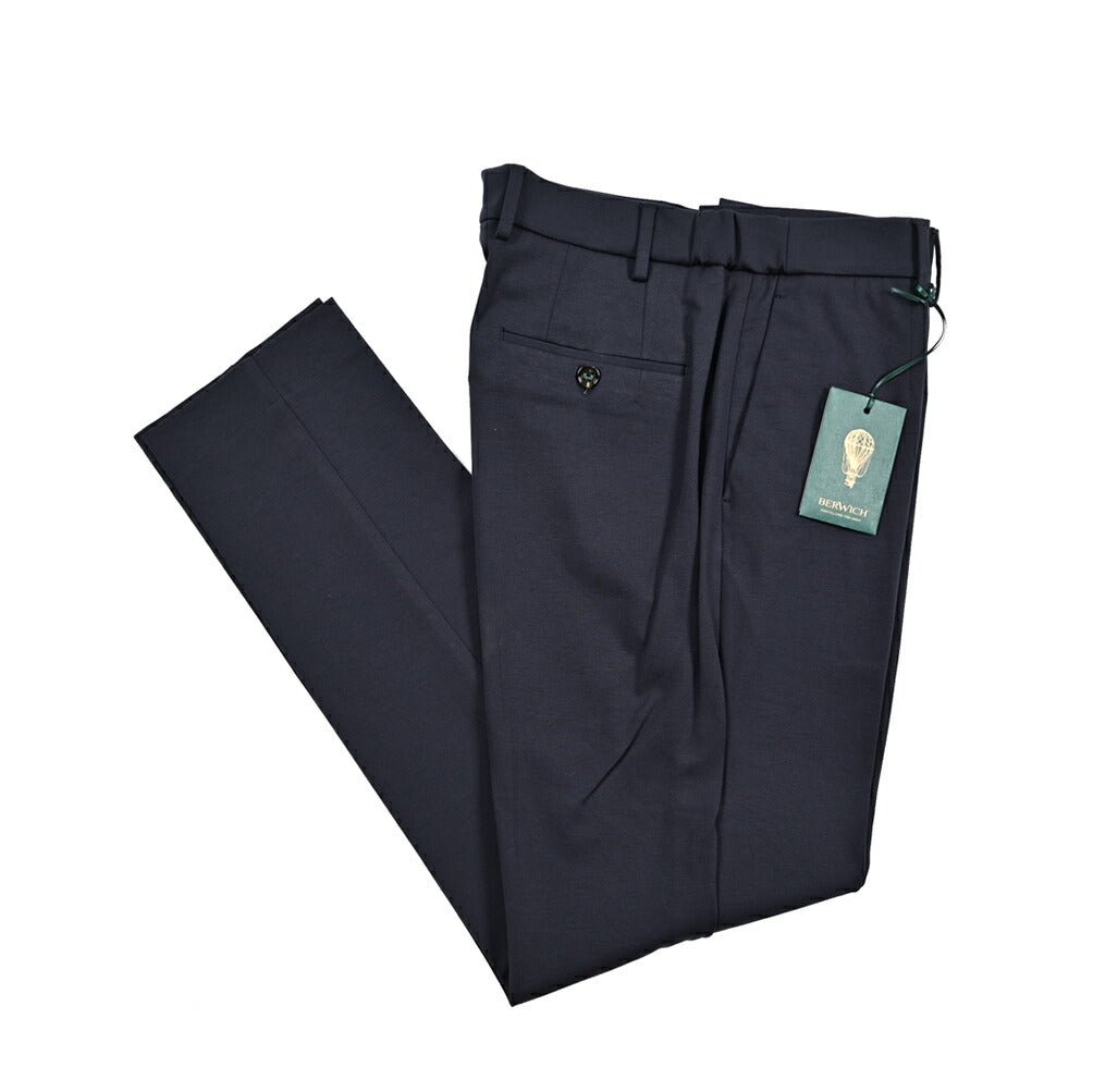 BERWICH "GLOBE" ビスコース混 ノータックジャージーパンツ|425205|GUARDAROBA MILANO OFFICIAL STORE