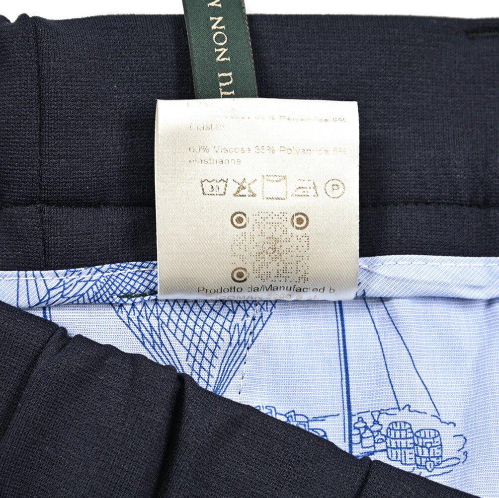 BERWICH "GLOBE" ビスコース混 ノータックジャージーパンツ|425205|GUARDAROBA MILANO OFFICIAL STORE