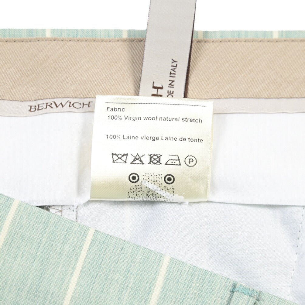 BERWICH “MORELLO 1P” ヴァージンウール100% ワンタックスラックス ライトグリーン(lt green) 46 | GUARDAROBA MILANO OFFICIAL STORE