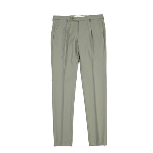BERWICH “MORELLO 1P” ウール100% ワンタックスラックス / CANONICO製生地 グリーン(sage) 48 | GUARDAROBA MILANO OFFICIAL STORE