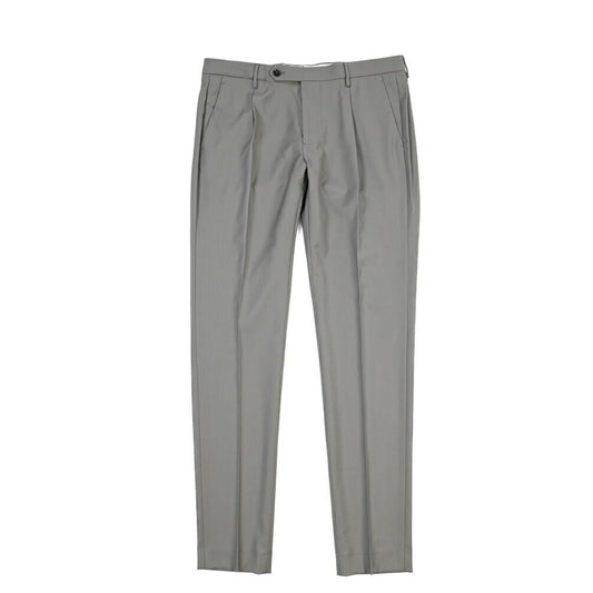 BERWICH “MORELLO 1P” ウール100% ワンタックスラックス / CANONICO製生地 グレー(matt grey) 48 | GUARDAROBA MILANO OFFICIAL STORE