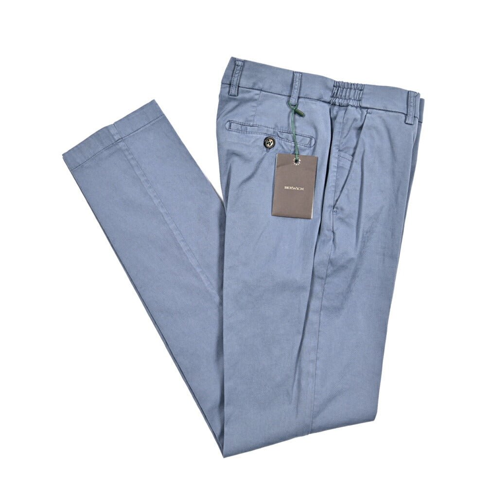 BERWICH "MORELLO" ストレッチコットン ノータックスリムパンツ|423752|GUARDAROBA MILANO OFFICIAL STORE