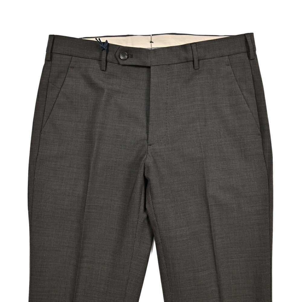 BERWICH "MORELLO" ストレッチウール ノータックスリムスラックス|424467 - 46|GUARDAROBA MILANO OFFICIAL STORE