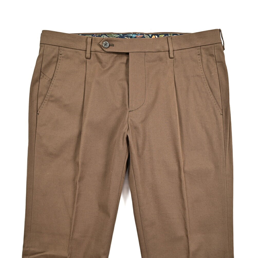BERWICH "MORELLO" ストレッチコットン ワンタックスリムパンツ|425179 - 46|GUARDAROBA MILANO OFFICIAL STORE