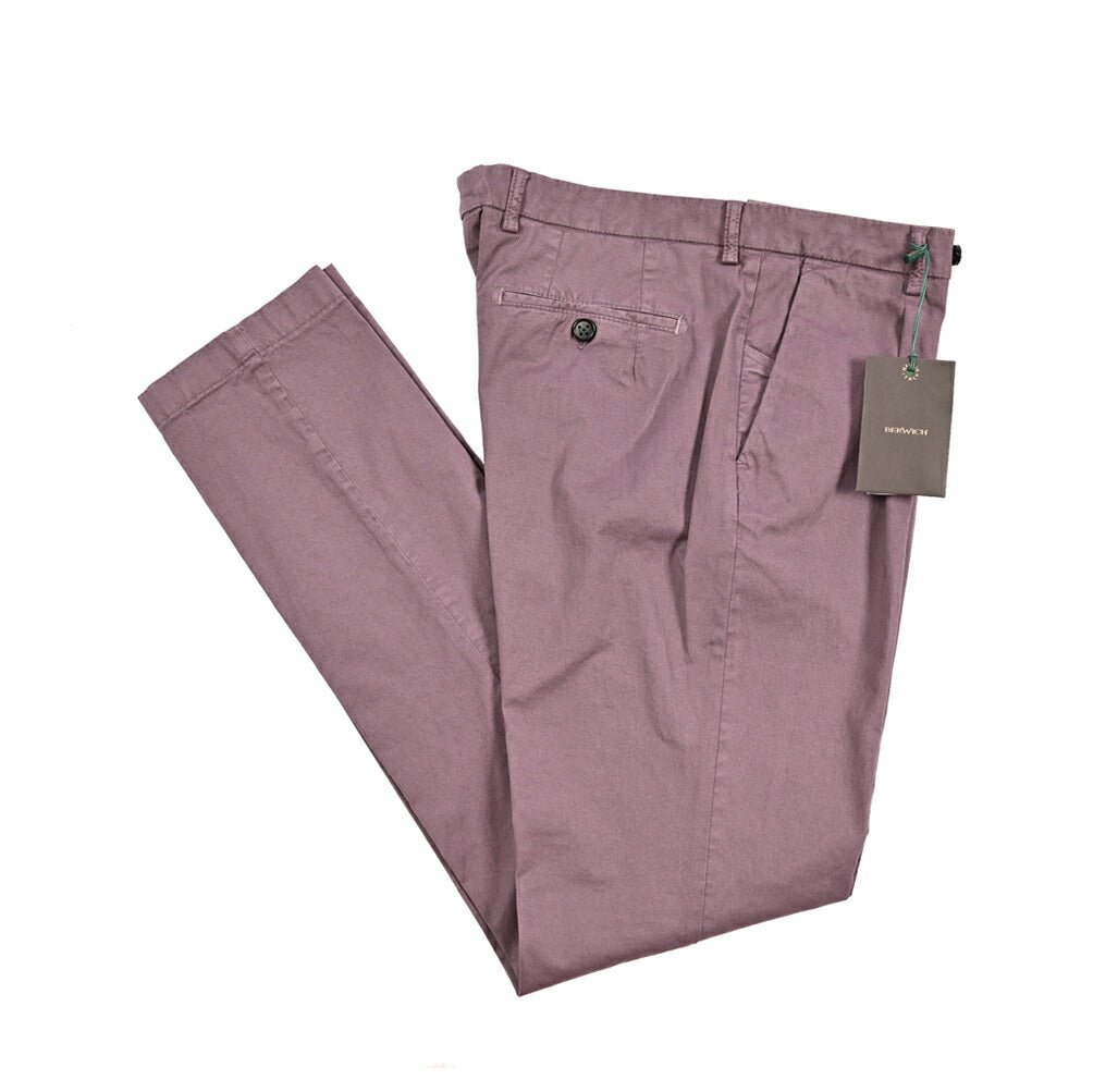 BERWICH "MORELLO" ストレッチコットン ワンタックスリムパンツ|425187 - 44|GUARDAROBA MILANO OFFICIAL STORE