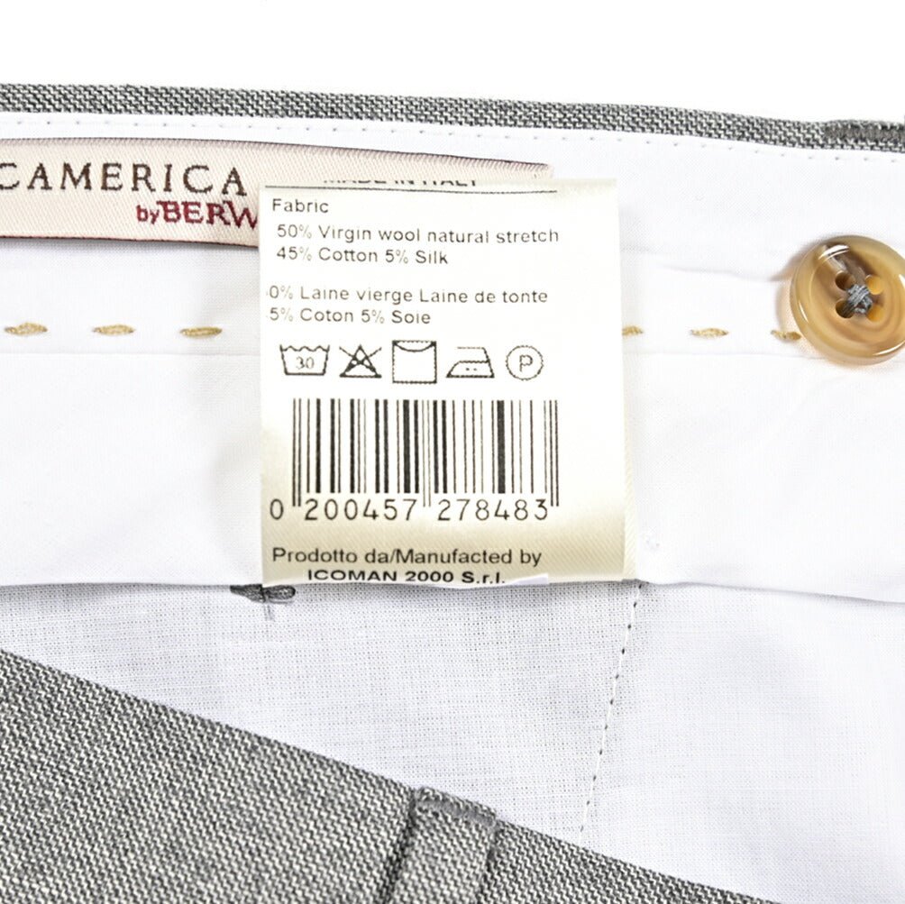 BERWICH "MORELLO" ウールコットン ノータックスリムパンツ|425206 - 46|GUARDAROBA MILANO OFFICIAL STORE