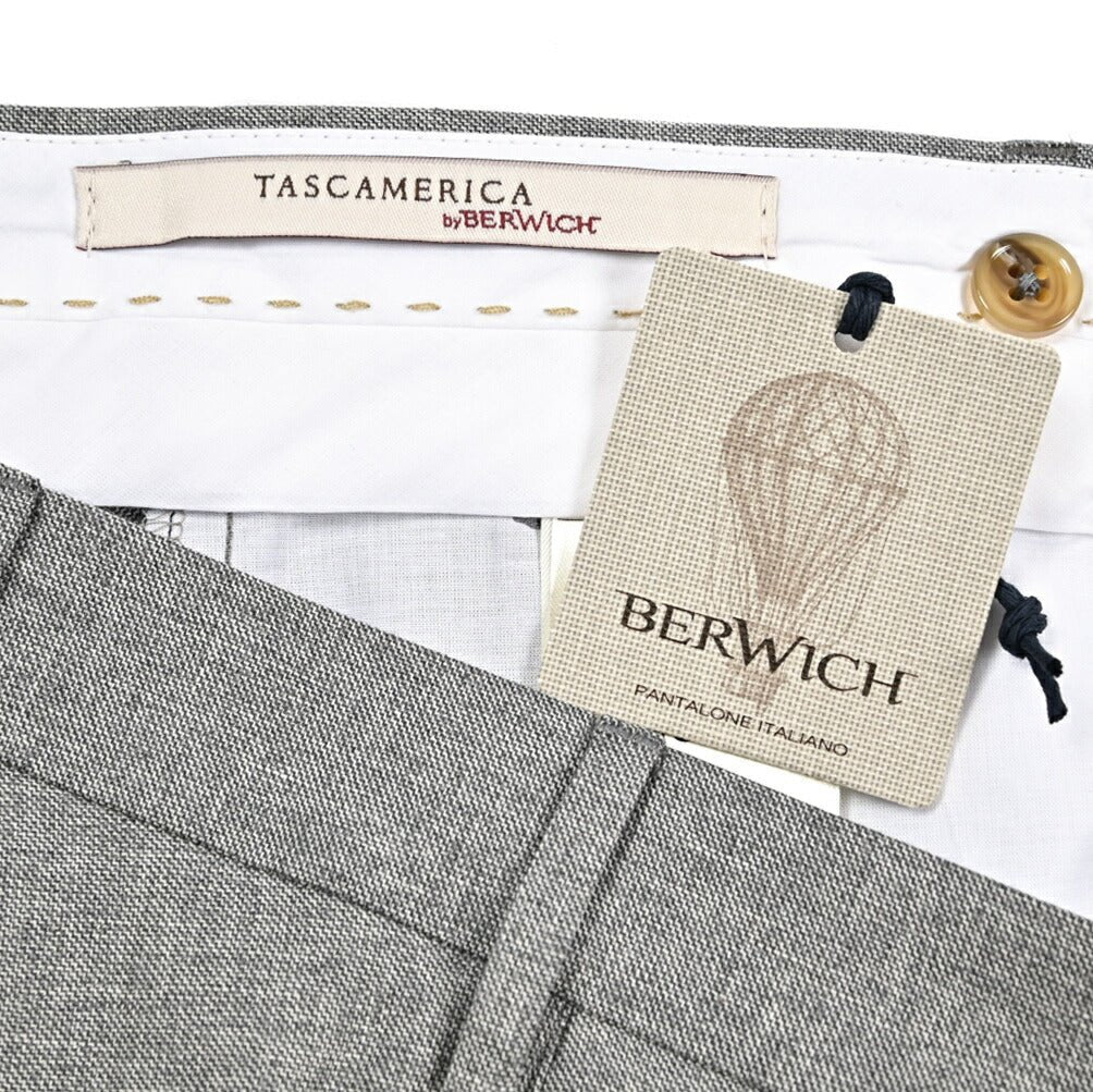 BERWICH "MORELLO" ウールコットン ノータックスリムパンツ|425206 - 46|GUARDAROBA MILANO OFFICIAL STORE