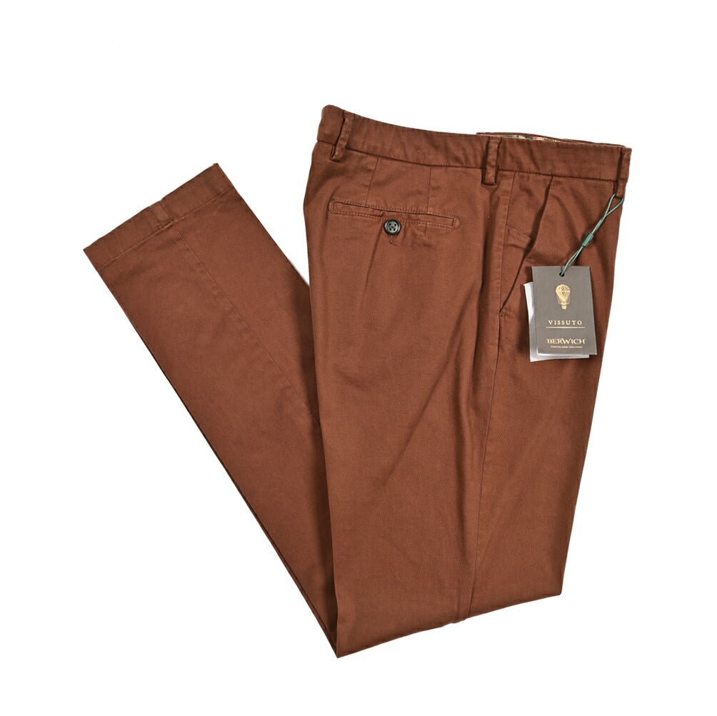 SALE|BERWICH MORELLO ストレッチコットン ノータックチノスラックス|414305|GUARDAROBA MILANO OFFICIAL STORE