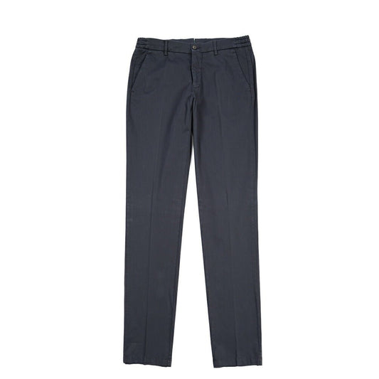 BERWICH “MORELLO ELAX-GD” ストレッチコットン ノータックチノパンツ ネイビー(navy665) 46 | GUARDAROBA MILANO OFFICIAL STORE