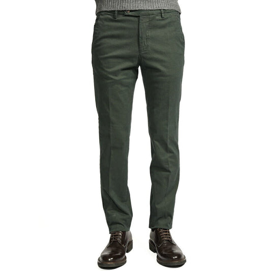 BERWICH "MORELLO - GD" ストレッチコットンチノ ノータックパンツ カーキグリーン(army861) 44 | GUARDAROBA MILANO OFFICIAL STORE
