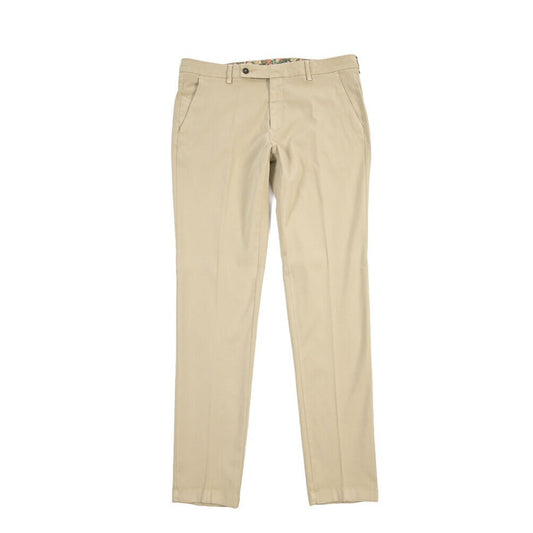 BERWICH “MORELLO - GD” ビスコース混コットン ノータックチノパンツ ベージュ(beige208) 46 | GUARDAROBA MILANO OFFICIAL STORE